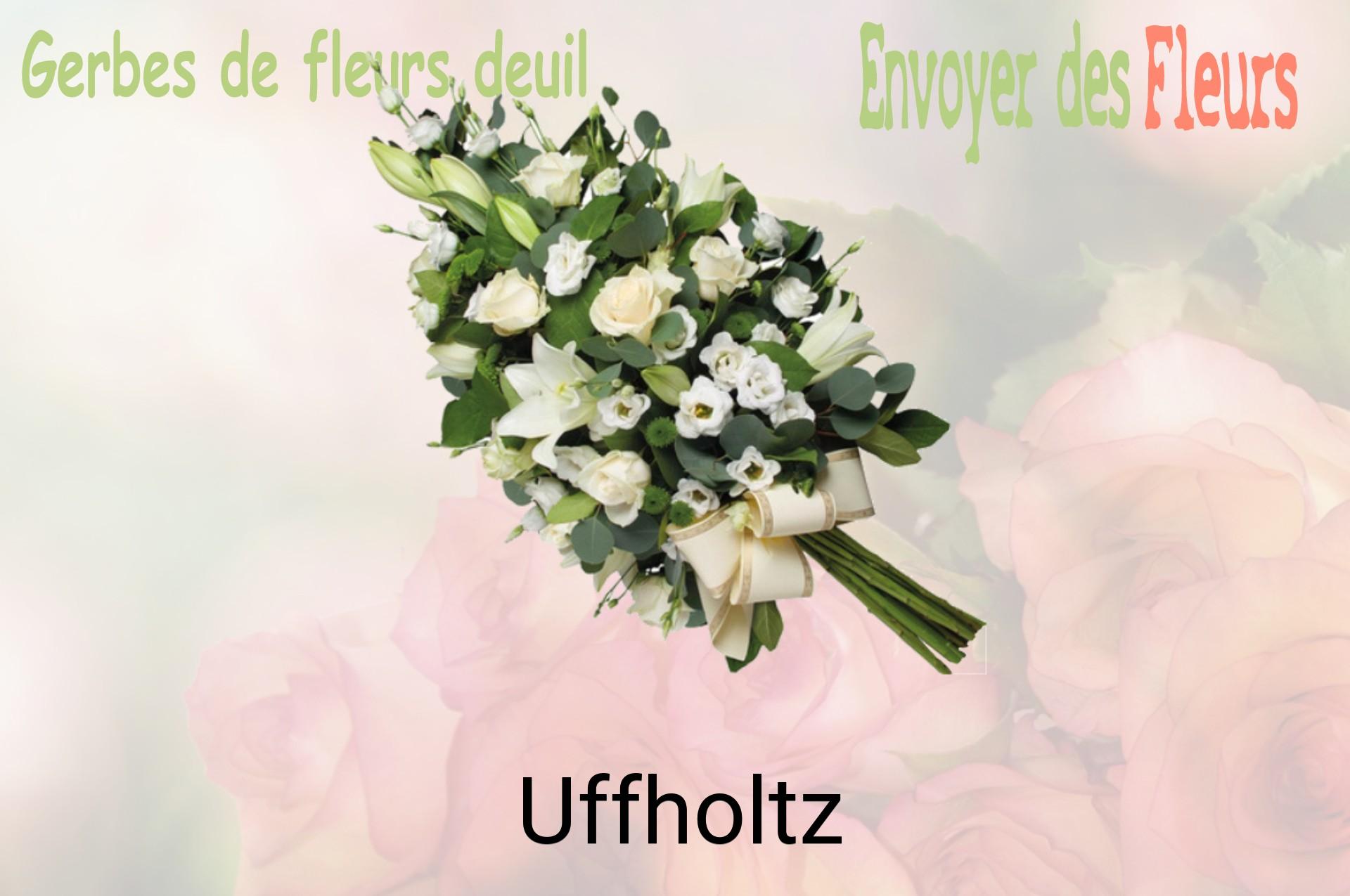 Gerbe de fleurs de deuil livrée à Uffholtz